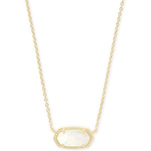 imageKendra Scott Elisa Pendant Necklace for Women Fashion Jewelry 14k GoldPlatedGOLD  WHITE OPAL