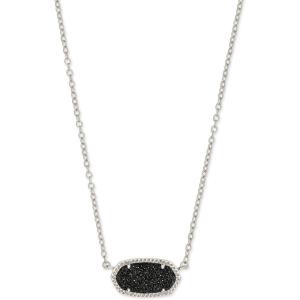 imageKendra Scott Elisa Pendant Necklace for Women Fashion Jewelry 14k GoldPlatedRHODIUM  BLACK DRUSY
