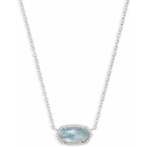imageKendra Scott Elisa Pendant Necklace for Women Fashion Jewelry 14k GoldPlatedRHODIUM  LIGHT BLUE ILLUSION