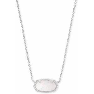 imageKendra Scott Elisa Pendant Necklace for Women Fashion Jewelry 14k GoldPlatedRHODIUM  WHITE OPAL