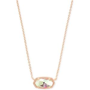 imageKendra Scott Elisa Pendant Necklace for Women Fashion Jewelry 14k GoldPlatedROSE GOLD  DICHROIC GLASS