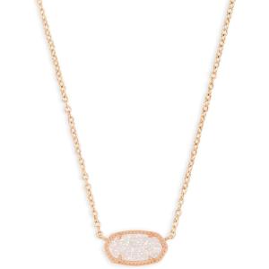 imageKendra Scott Elisa Pendant Necklace for Women Fashion Jewelry 14k GoldPlatedROSE GOLD  IRIDESCENT DRUSY