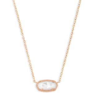 imageKendra Scott Elisa Pendant Necklace for Women Fashion Jewelry 14k GoldPlatedROSE GOLD  IVORY MOTHER OF PEARL