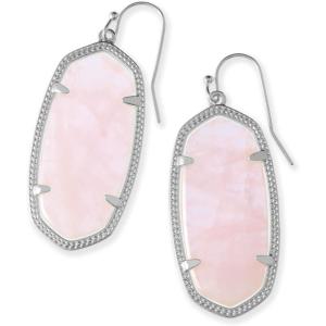 imageKendra Scott Elle Drop Earrings for WomenRHODIUM  ROSE QUARTZ