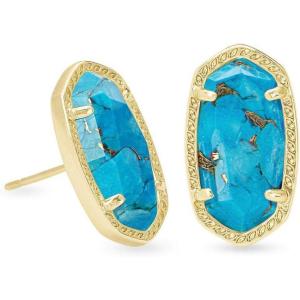 imageKendra Scott Ellie Earrings Fashion Jewelry for WomenGOLD  BRONZE VEINED TURQUOISE