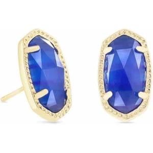 imageKendra Scott Ellie Earrings Fashion Jewelry for WomenGOLD  COBALT CATS EYE