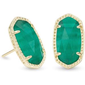 imageKendra Scott Ellie Earrings Fashion Jewelry for WomenGOLD  EMERALD CATS EYE