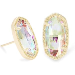 imageKendra Scott Ellie Earrings Fashion Jewelry for WomenGOLD  IRIDESCENT DICHROIC GLASS