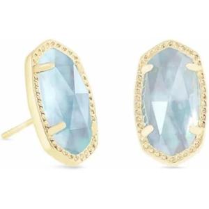 imageKendra Scott Ellie Earrings Fashion Jewelry for WomenGOLD  LIGHT BLUE ILLUSION