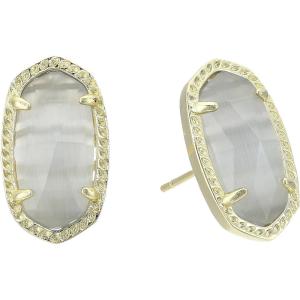 imageKendra Scott Ellie Earrings Fashion Jewelry for WomenGOLD  SLATE CATS EYE