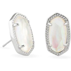 imageKendra Scott Ellie Earrings Fashion Jewelry for WomenRHODIUM  IRIDESCENT ABALONE