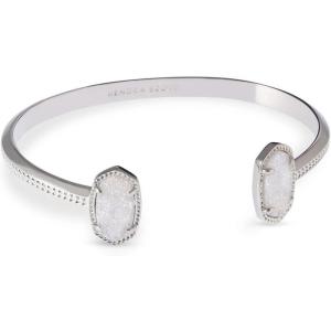 imageKendra Scott Elton Cuff Bracelet for Women Fashion JewelryRHODIUM  IRIDESCENT DRUSY