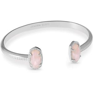imageKendra Scott Elton Cuff Bracelet for Women Fashion JewelryRHODIUM  ROSE QUARTZ