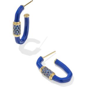 imageKendra Scott Emery Enamel Hoop Earrings Fashion Jewelry for WomenGOLD  COBALT MIX