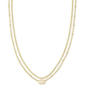 imageKendra Scott Emilie Multi Strand Necklace Fashion Jewelry for WomenGOLD IRIDESCENT DRUSY