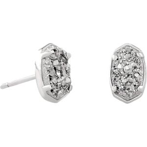 imageKendra Scott Emilie Stud Earrings for Women Fashion JewelryRHODIUM PLATINUM DRUSY