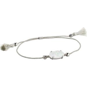 imageKendra Scott Everlyne Cord Friendship Bracelet Fashion Jewelry for WomenRhodiumWhite Opal