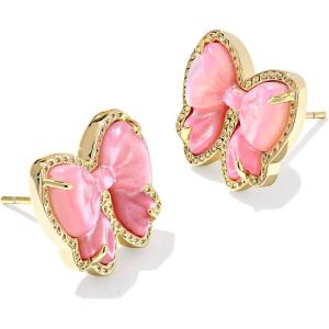imageKendra Scott Haley Bow Stud Earrings Fashion Jewelry for WomenGOLD  BLUSH IVORY MOTHER OF PEARL