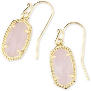 imageKendra Scott Lee Drop Earrings for WomenGOLD  ROSE QUARTZ