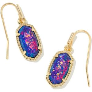 imageKendra Scott Lee Drop Earrings for WomenGold Indigo Kyocera Opal