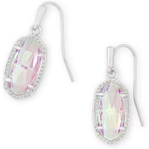 imageKendra Scott Lee Drop Earrings for WomenRHODIUM  IRIDESCENT DICHROIC GLASS