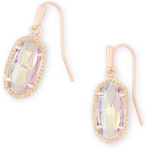 imageKendra Scott Lee Drop Earrings for WomenROSE GOLD  IRIDESCENT DICHROIC GLASS