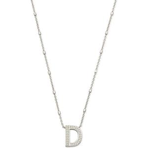 imageKendra Scott Letters AZ Pendant Necklace for Women Fashion Jewelry RhodiumPlated BrassLetter D