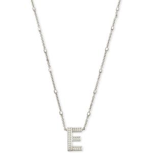 imageKendra Scott Letters AZ Pendant Necklace for Women Fashion Jewelry RhodiumPlated BrassLetter E