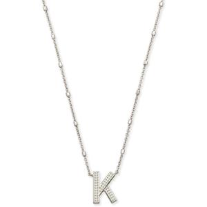 imageKendra Scott Letters AZ Pendant Necklace for Women Fashion Jewelry RhodiumPlated BrassLetter K