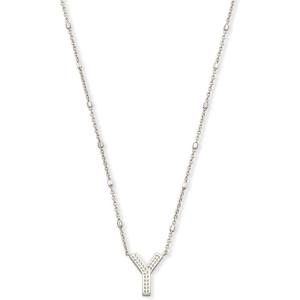 imageKendra Scott Letters AZ Pendant Necklace for Women Fashion Jewelry RhodiumPlated BrassLetter Y
