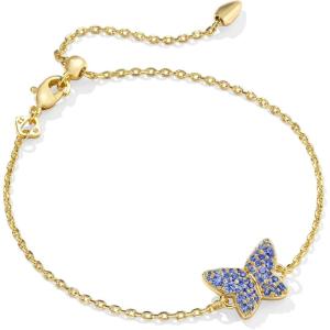 imageKendra Scott Lillia Crystal Delicate Bracelet Fashion Jewelry for WomenGOLD  BLUE CRYSTAL