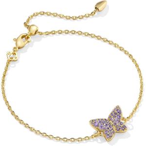imageKendra Scott Lillia Crystal Delicate Bracelet Fashion Jewelry for WomenGOLD  VIOLET CRYSTAL