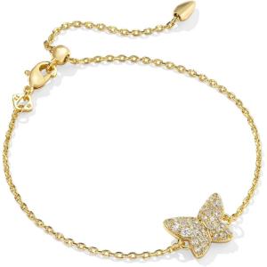 imageKendra Scott Lillia Crystal Delicate Bracelet Fashion Jewelry for WomenGOLD  WHITE CRYSTAL