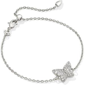 imageKendra Scott Lillia Crystal Delicate Bracelet Fashion Jewelry for WomenRHODIUM  WHITE CRYSTAL