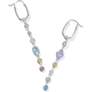 imageKendra Scott Mini Elisa Abbie Huggie Earrings Fashion Jewelry for WomenRHODIUM  MULTI MIX