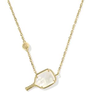 imageKendra Scott Pickleball Short Pendant Necklace Fashion Jewelry for WomenGOLD  IVORY MOTHER OF PEARL