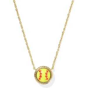 imageKendra Scott Softball Pendant Necklace  Chartreuse Magnesite for WomenGOLDPLATED