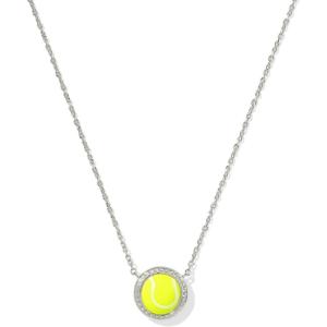 imageKendra Scott Tennis Short Pendant Necklace Fashion Jewelry for WomenRHODIUM  CHARTREUSE MAGNESITE