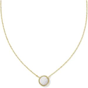 imageKendra Scott Volleyball Pendant Necklace Fashion Jewelry for WomenGOLD  WHITE MOTHER OF PEARL