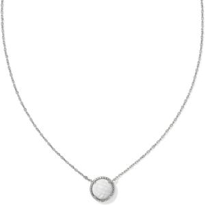imageKendra Scott Volleyball Pendant Necklace Fashion Jewelry for WomenRHODIUM  WHITE MOTHER OF PEARL