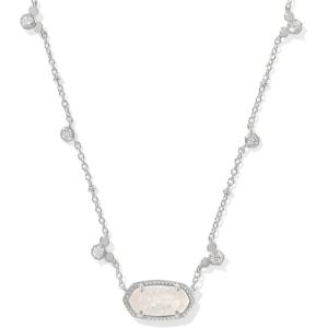 imageKendra Scott x Disney Mickey Mouse Elisa Short Pendant Necklace Fashion Jewelry for WomenRHODIUM  IRIDESCENT DRUSY