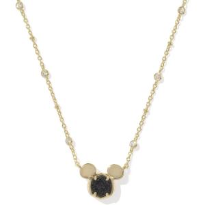 imageKendra Scott x Disney Mickey Mouse Short Pendant Necklace Fashion Jewelry for WomenGOLD  BLACK DRUSY