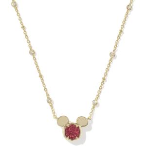 imageKendra Scott x Disney Mickey Mouse Short Pendant Necklace Fashion Jewelry for WomenGOLD  RED DRUSY