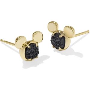 imageKendra Scott x Disney Mickey Mouse Stud Earrings Fashion Jewelry for WomenGOLD  BLACK DRUSY