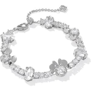 imageKendra Scott x Disney Mickey Mouse and Minnie Mouse Tennis Bracelet Fashion Jewelry for WomenRHODIUM  WHITE CRYSTAL