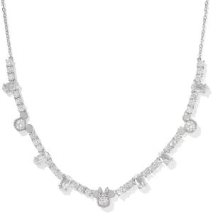 imageKendra Scott x Disney Mickey Mouse and Minnie Mouse Tennis Necklace Fashion Jewelry for WomenRHODIUM  WHITE CRYSTAL