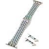 imageKendra Scott Alex 5 Link Watch Bands Compatible with Apple Watch Series 18 and 20mm Samsung Galaxy WatchIridescent Stainless Steel