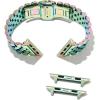 imageKendra Scott Alex 5 Link Watch Bands Compatible with Apple Watch Series 18 and 20mm Samsung Galaxy WatchIridescent Stainless Steel