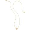 imageKendra Scott Framed Ari Heart Pendant Necklace Fashion Jewelry for WomenGOLD  LIGHT PINK DRUSY