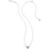 imageKendra Scott Framed Ari Heart Pendant Necklace Fashion Jewelry for WomenRHODIUM  LILAC OPALESCENT RESIN